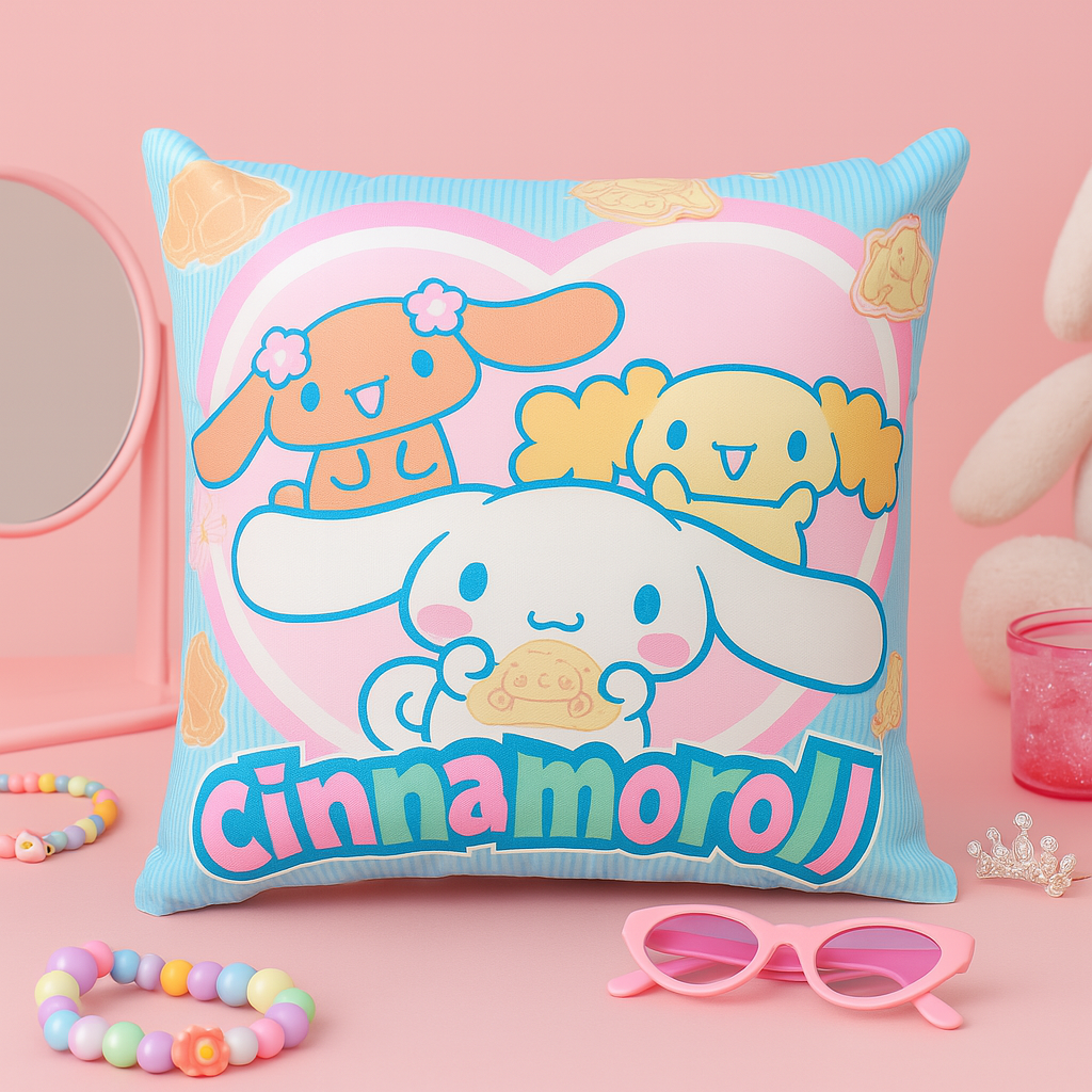 Cinnamoroll Soft Plush Cushion – Cute & Colorful Cartoon Pillow