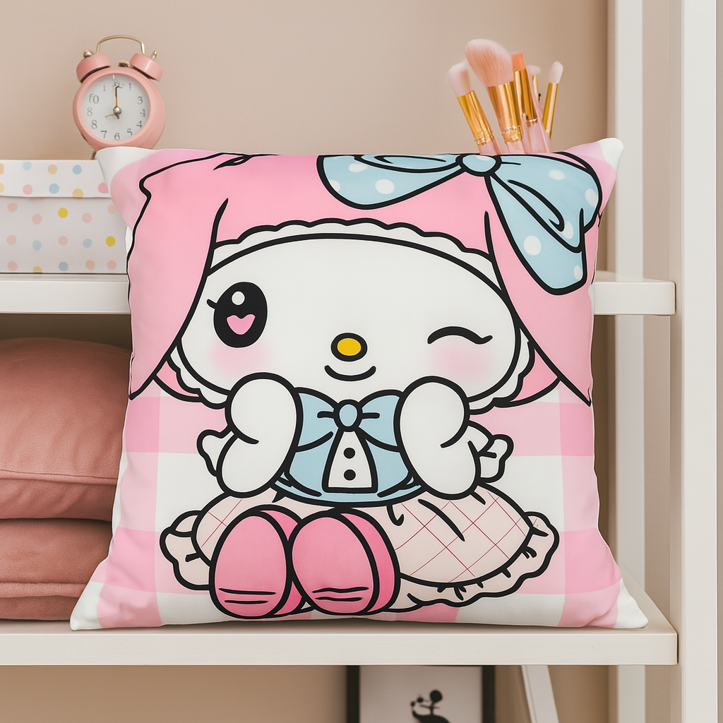 My Melody-Inspired Pink Cartoon Cushion Pillow