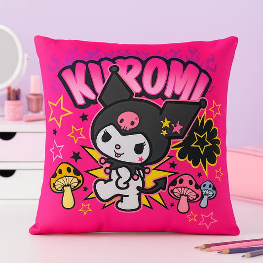 Kuromi Character Cushion – Hot Pink Edition