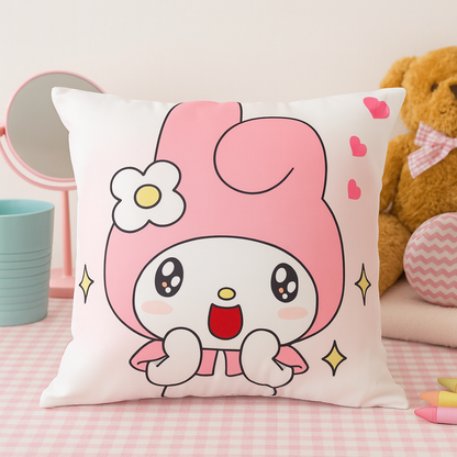 My Melody Kawaii Sanrio Gift Hamper – 10 Items Cute Gift Box Set with Pillow, Neck Cushion, Pencil Case, Light Lamp & Accessories