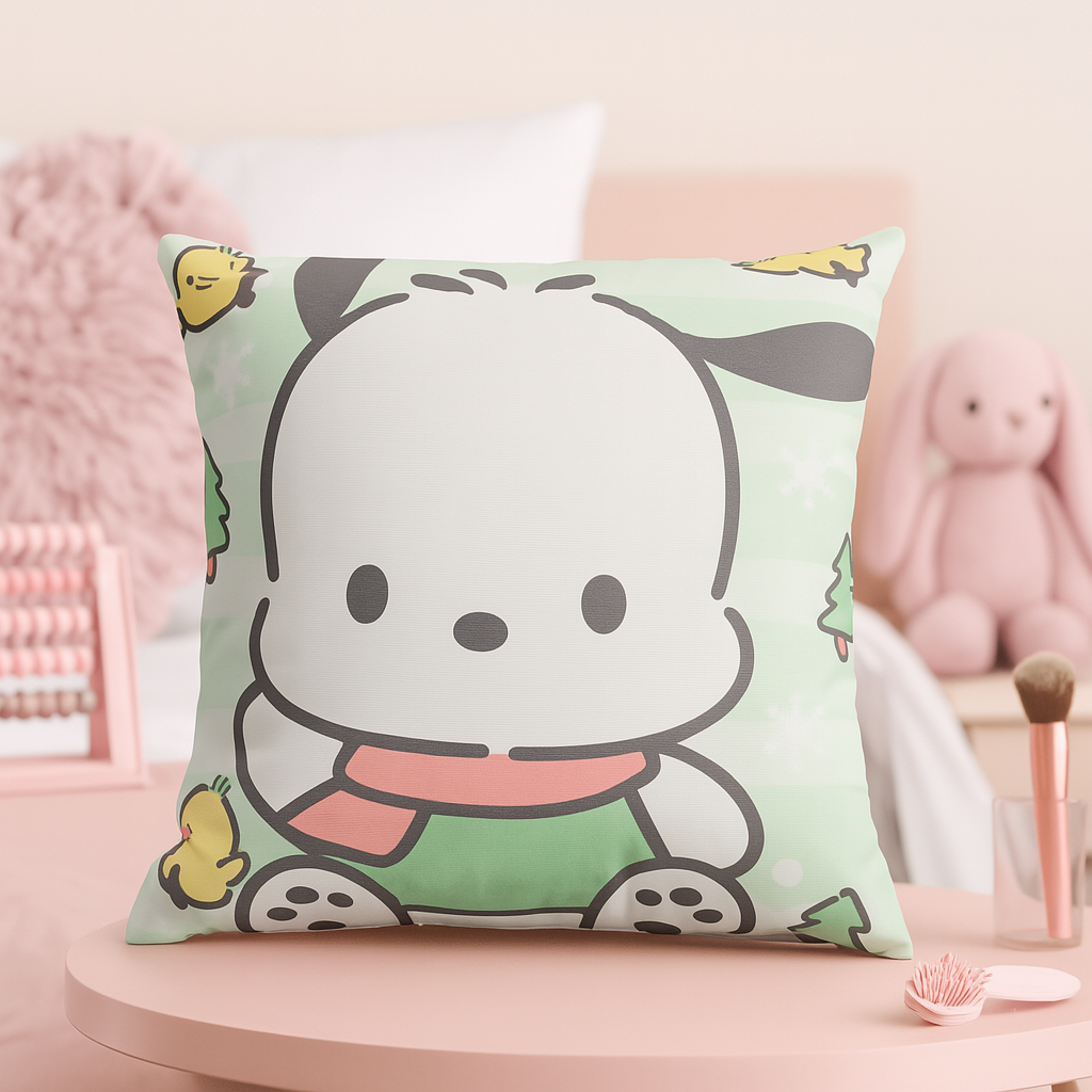 Pochacco Kawaii Plush Cushion – Soft Decorative Pillow