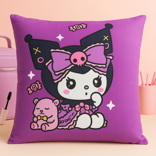 Kawaii Kuromi Plush Pillow – Soft & Adorable Cushion