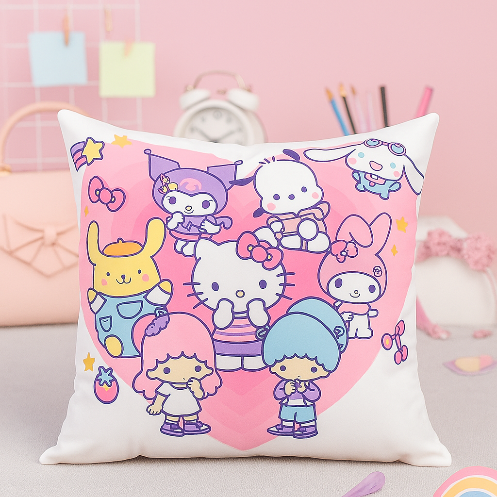 Kawaii Sanrio Character Cushion – Cute Pastel Pillow