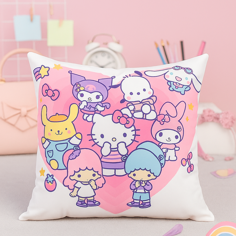 Ultimate Hello Kitty Kawaii Premium Gift Hamper Set – Cute Plush Backpack, Neck Pillow, Keychain, Bracelet, Stationery & Cozy Essentials Box