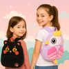 Kawaii Cat & Bird Plush Backpack for Girls – Lightweight Toddler School Bag