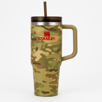 Stanley Steel 1200ml Camouflage Tumbler With Handle | Vacuum Insulated Travel Mug With Straw | Leakproof & Durable Water Bottle