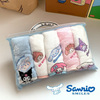 Sanrio Characters Face Towel Set (5 pcs) – My Melody, Cinnamoroll, Kuromi, and Friends | Soft Cotton Hand Towels for Kids & Adults
