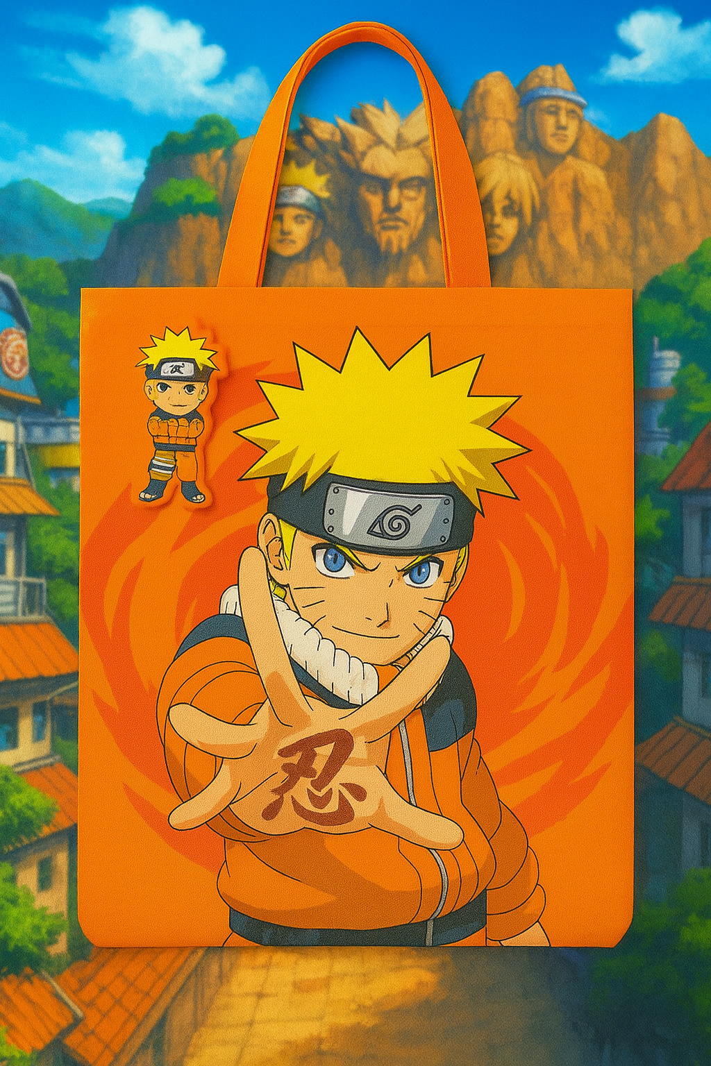 Naruto Uzumaki Orange Tote Bag – Anime Canvas Bag for Fans | Ninja Themed Handbag | Konoha Inspired Gift