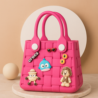 Cute Crocs Style Tote Bag with Cartoon Charms | Kawaii Waterproof EVA Handbag