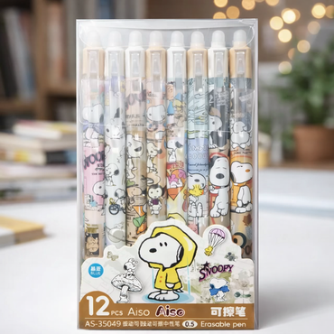 Snoopy Write & Sip Gift Hamper – Cute & Aesthetic Mug + 12 PCS Erasable Pen Combo for Everyday Joy