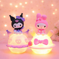 Cute Kuromi & My Melody LED Planet Night Lamp – Kawaii Cartoon Decorative Table Light for Bedroom, Kids Room & Gifting