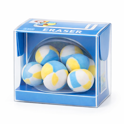 Sports Ball Eraser Set (Pack of 5) | Football, Tennis & Volleyball Design Cute Pencil Erasers | Each Box Sold Separately
