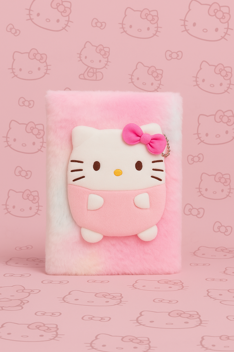 🦄 Kawaii Plush Character Notebook – Kuromi / Hello Kitty / Unicorn