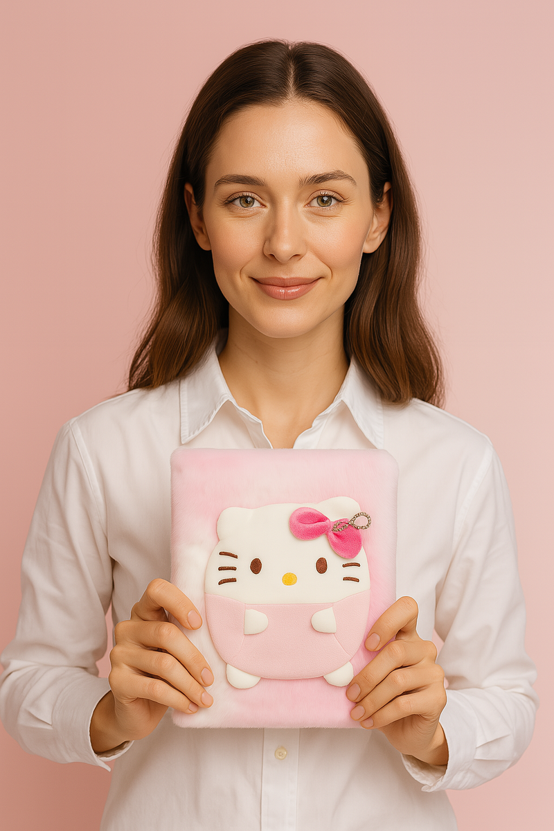 🦄 Kawaii Plush Character Notebook – Kuromi / Hello Kitty / Unicorn