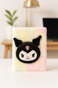 🦄 Kawaii Plush Character Notebook – Kuromi / Hello Kitty / Unicorn