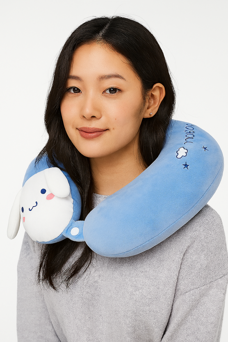 Kawaii Character Plush Neck Pillow – Cinnamoroll, Hello Kitty, My Melody & StellaLou