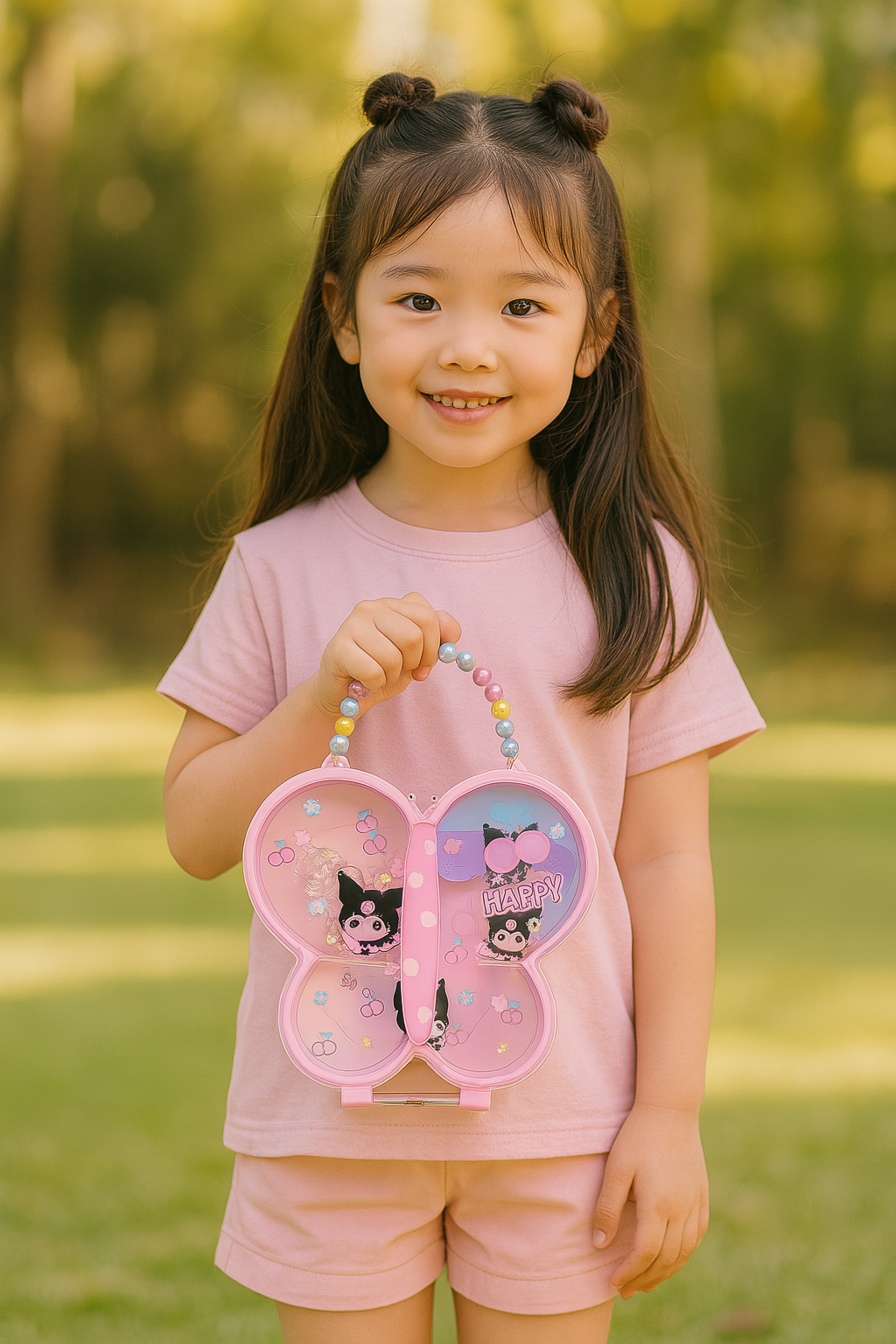 Kuromi Butterfly design box Hair Accessories set