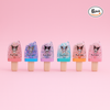 Cute cartoon ice cream moisturizing lip gloss(Pack of 6)