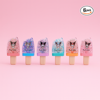 Cute cartoon ice cream moisturizing lip gloss(Pack of 6)