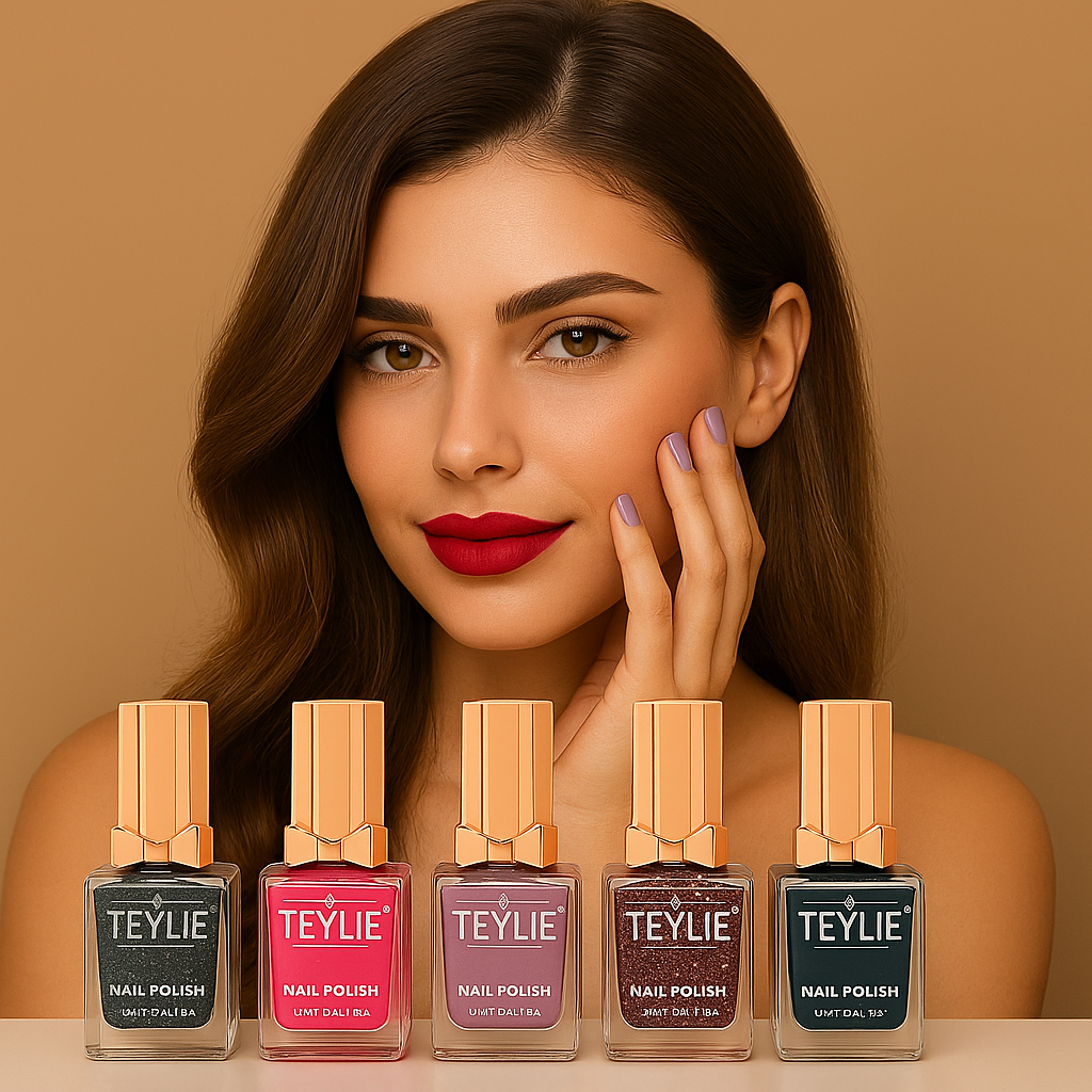 TEYLIE Luxe Shine Nail Polish Collection – 5-Color Premium Gift Set
