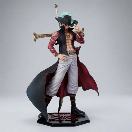 Dracule Mihawk Grandline Master Swordsman Figure – 28 cm One Piece Anime Collectible PVC Action Statue