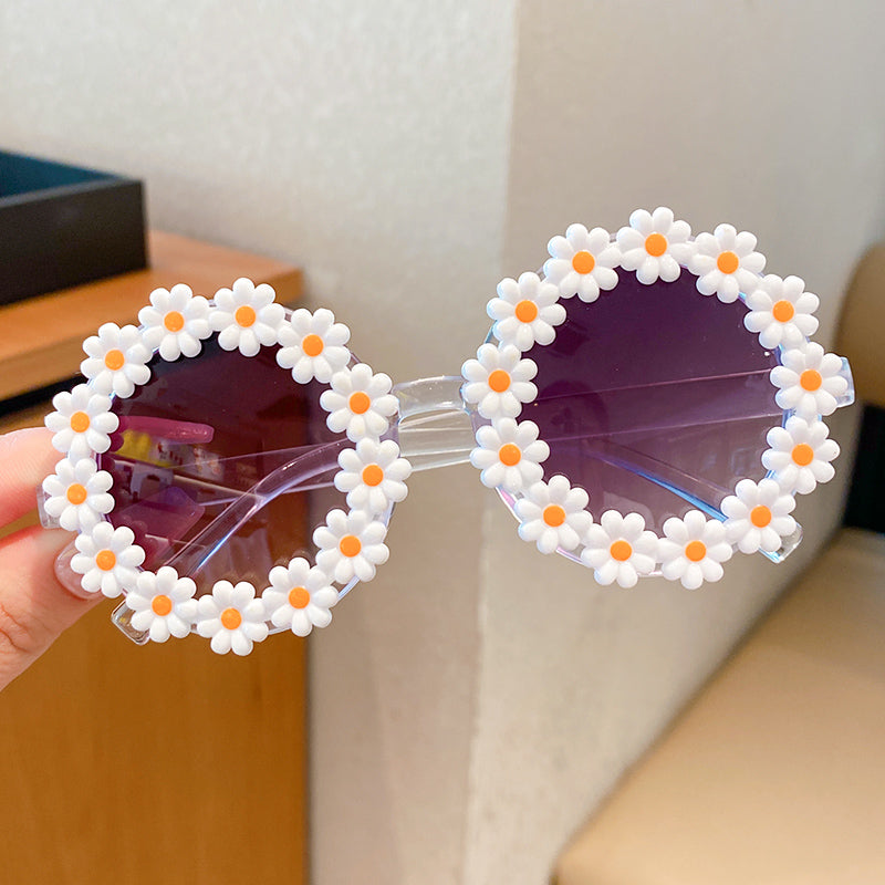 Flower design round Space Kids Sunglasses