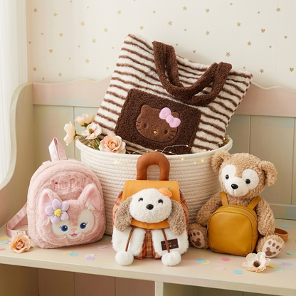 Kawaii Plush Bag Gift Hamper for Girls &amp; Teens | Cute Teddy Sling Bag, Plush Backpack, Mini Tote Bag &amp; Soft Character Backpack | Aesthetic Gift Box Collection