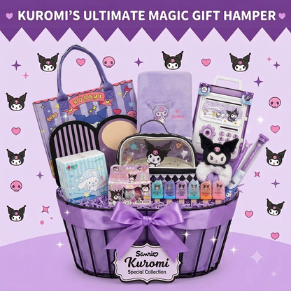 Kuromi Ultimate Magic Gift Hamper – Sanrio Kawaii Gift Set with 11 Cute Accessories