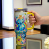 Stanley Stitch Travel Mug – 20 oz Stainless Steel Insulated Cup with Handle (Yellow)