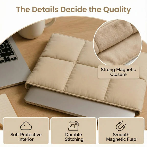 Puffy Laptop Sleeve Protector – Lightweight, Shockproof, Portable Padded Notebook Case for Travel (All Sizes)
