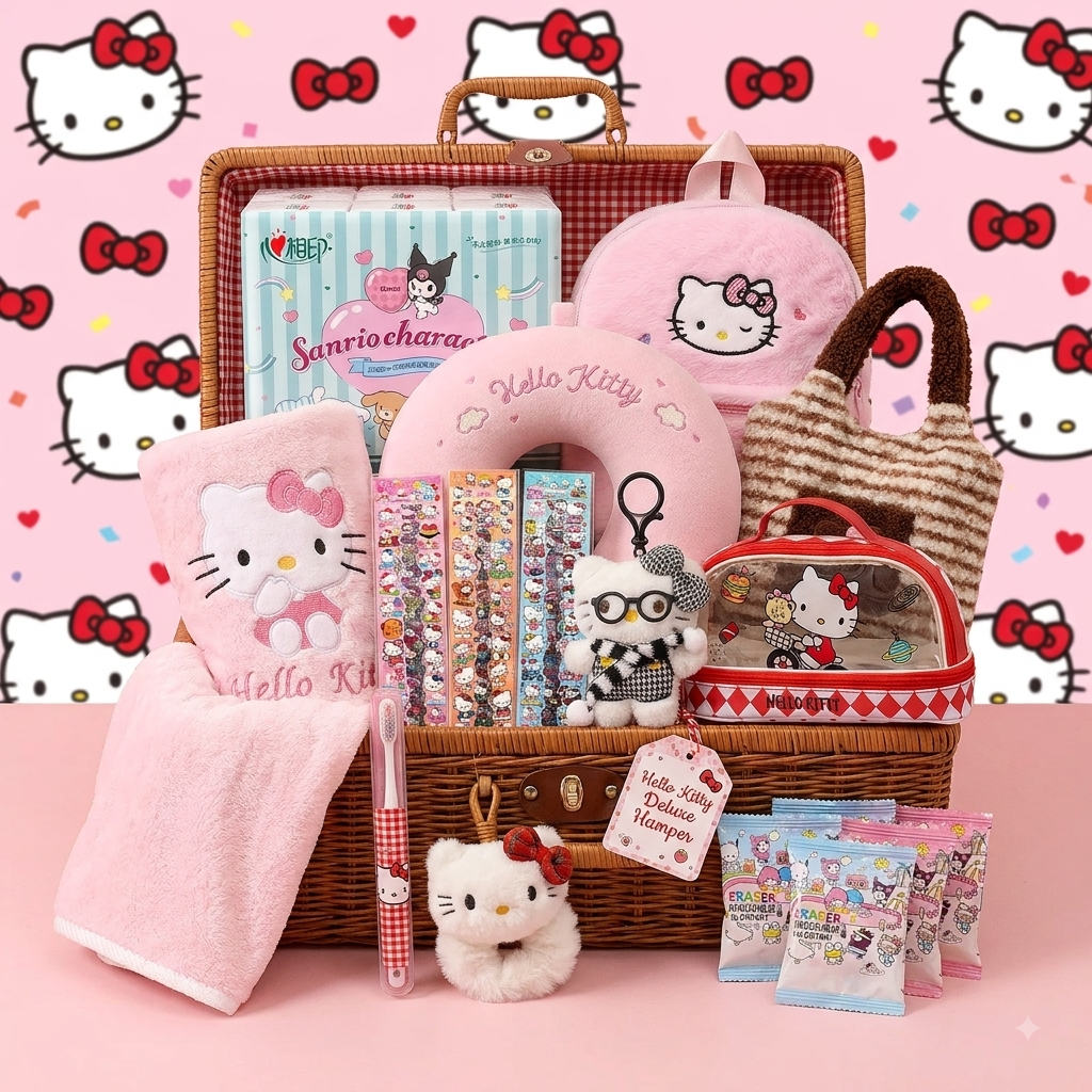 Hello Kitty Deluxe Kawaii Gift Hamper – 11 Premium Sanrio Gift Set for Girls