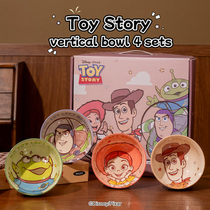 Disney Toy Story 4-Piece Ceramic Bowl Set – Woody, Buzz, Jessie & Alien