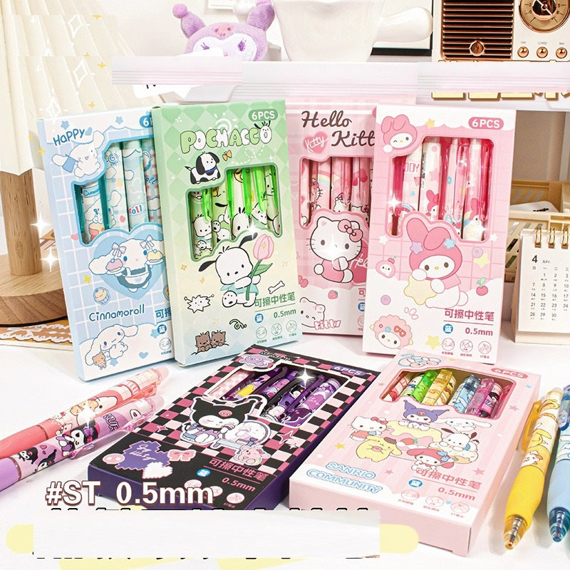 Cartoon Erasable Gel Pen Set