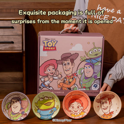 Disney Toy Story 4-Piece Ceramic Bowl Set – Woody, Buzz, Jessie & Alien