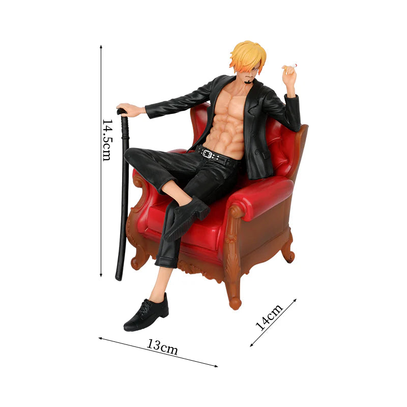 Sanji Sitting Figure – One Piece Anime Collectible Action Figure with Chair | Premium PVC Sanji Statue (14.5 cm)