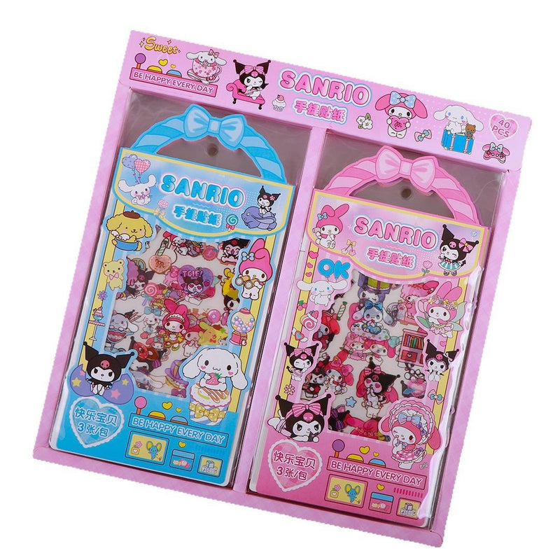 ✨ Sanrio Kawaii Sticker Box Set – Cute Character Collection  (set of 2)✨