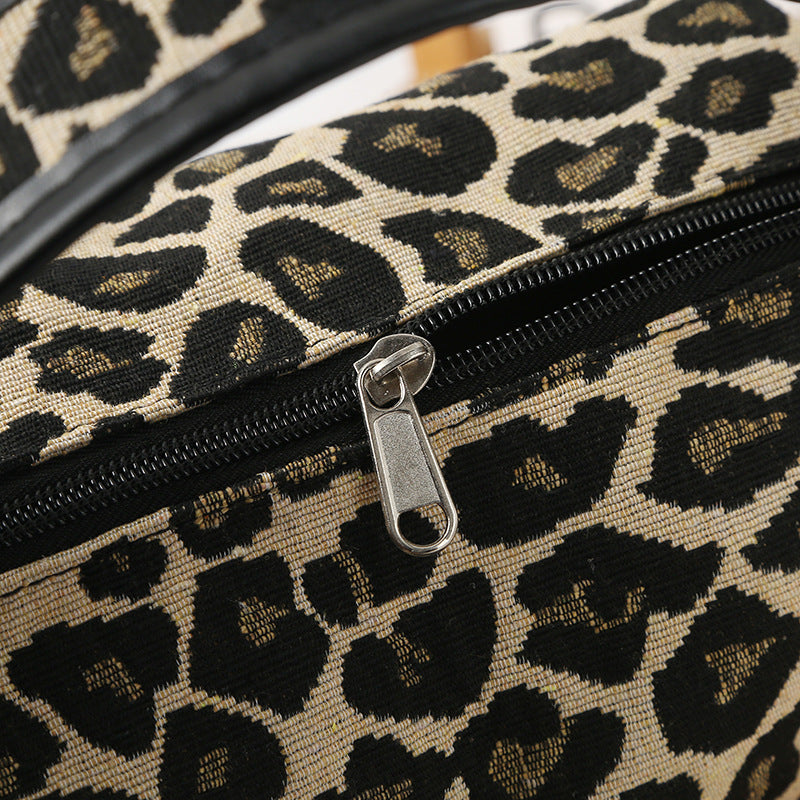 Kawaii Leopard Print Hello Kitty Shoulder Bag – Cute Plush Character Handbag for Girls, Women | Y2K Aesthetic Tote Bag