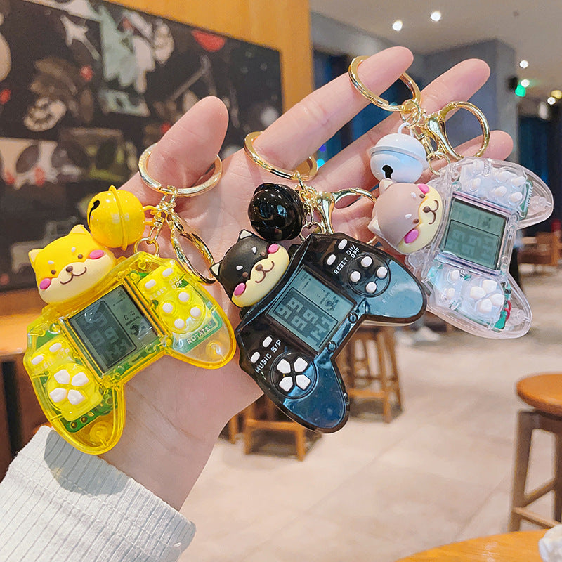 Kawaii Game Console Keychain with Mini LCD Screen – Cute Retro Handheld Gaming Keyring Toy (Random Colors)