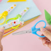 Cute cartoon small scissors primary school students handmade scissors with protective cover