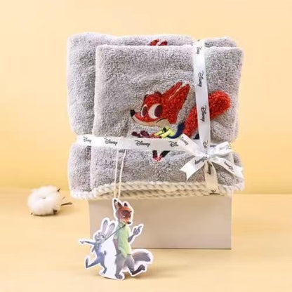 Zootopia Cute Gift Hamper – Sling Bag, Cutlery Set, Plush Hair Scrunchie ,2-Piece Towel Set & Character Keychains | Gift Ready Cartoon Hamper