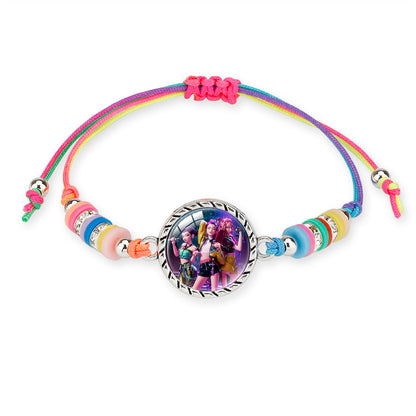 K-Pop Anime  Bracelet  Character Charms | Adjustable Multicolor String Bracelet for Girls, Kids & Teens | Cute Korean Style Jewelry Gift