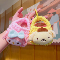 Sanrio Kawaii Plush Coin Purse Cum Keychain – My Melody, Kuromi, Cinnamoroll & Pompompurin Mini Bag