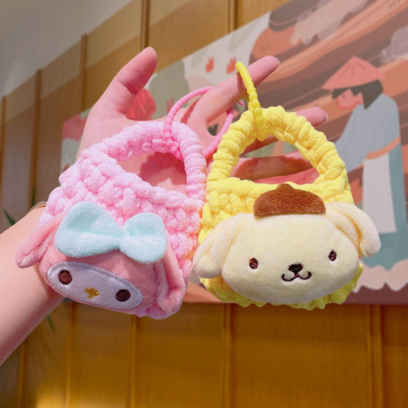 Sanrio Kawaii Plush Coin Purse Cum Keychain – My Melody, Kuromi, Cinnamoroll & Pompompurin Mini Bag