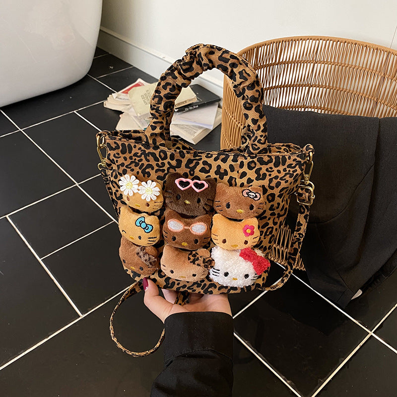 Kawaii Plush Bear Mini Handbag with Sling Strap – Cute Cartoon Tote Purse for Girls & Women (Single Piece)