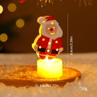 Christmas Theme LED Mini Candle Set (Pack of 5) – Santa, Snowman, Tree, Bell & Bear Décor Lights