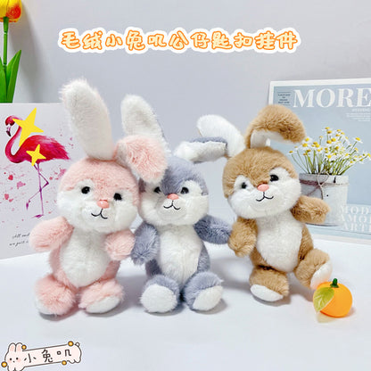 Kawaii Plush Bunny Keychain – Soft Cute Rabbit Keyring Charm (Single Piece)