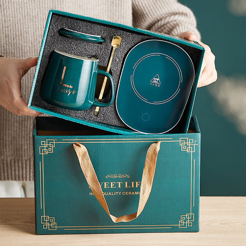 Lucky Touch Electric Warm Cup Set – With Lid