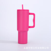 Large Capacity Kawaii Tumbler with Handle and Straw 1200ML – Colorful Travel Water Cup for Hot & Cold Drinks