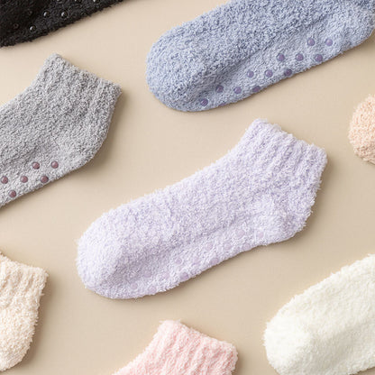 Ultra Soft Anti-Slip Fleece Floor Socks | Winter Warm Fluffy Home Slipper Socks for Women & Girls