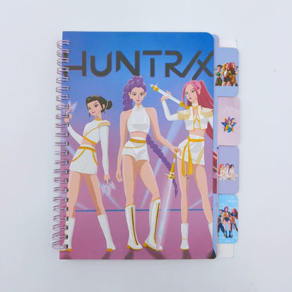 K-Pop Demon Hunter Spiral Diary | Anime Style K-Pop Girls Notebook with Tabs | Cute Korean Aesthetic Journal for School, College & Gifting